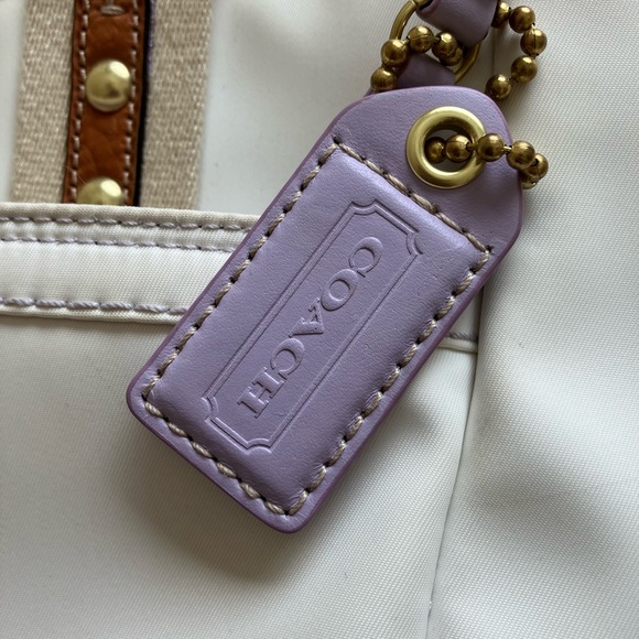 Coach HMW Tote Brass White Bag Pre owned - Picture 10 of 12